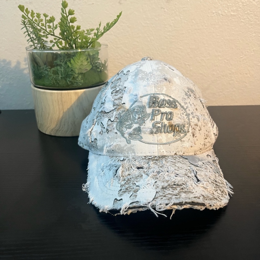 Bass Pro Shops Distressed White Cap